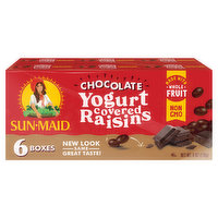 Sun-Maid Raisins, Yogurt Covered, Chocolate - 6 Each
