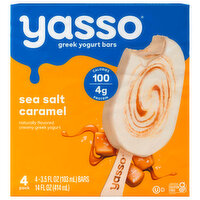 Yasso Greek Yogurt Bars, Sea Salt Caramel, 4 Pack - 4 Each 