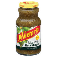 La Victoria Salsa Verde, Thick'n Chunky, Medium - 16 Ounce 