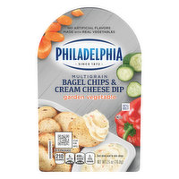 Philadelphia Garden Vegetable Multigrain Bagel Chips & Cream Cheese Dip - 2.5 Ounce 