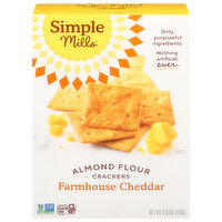 Simple Mills Crackers, Almond Flour, Farmhouse Cheddar - 4.25 Ounce 