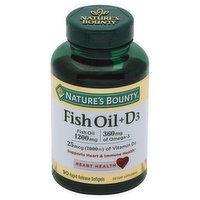 Nature's Bounty Fish Oil + D3, Rapid Release Softgels - 90 Each