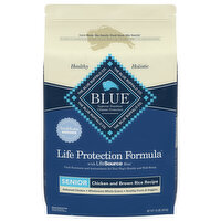 Blue Buffalo Food for Dogs, Natural, Chicken and Brown Rice, Senior Recipe, Senior