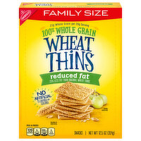 WHEAT THINS Wheat Thins Reduced Fat Whole Grain Wheat Crackers, Family Size, 12.5 oz