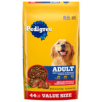 Pedigree Food for Dogs, Grilled Steak & Vegetable Flavor, Adult, Value Size - 44 Pound 