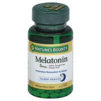 Nature's Bounty Melatonin, 5 mg, Rapid Release Softgels - 90 Each 