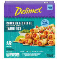 Delimex Taquitos, Chicken & Cheese, Mexican Street Style - 21.6 Fluid ounce 