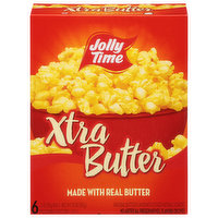 Jolly Time Microwave Popcorn, Xtra Butter - 6 Each 