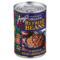 Amys Beans, Organic, Mild, Refried - 15.4 Ounce 