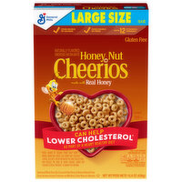 Cheerios Cereal, Honey Nut, Large Size - 15.4 Ounce 