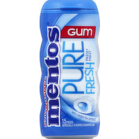 Mentos Gum, Fresh Mint, with Green Tea Extract - 15 Each 
