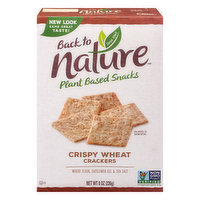 Back To Nature Plant Based Snacks Crispy Wheat Crackers - 8 Ounce