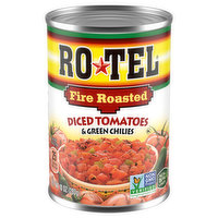 Ro-Tel Tomatoes & Green Chilies, Diced, Fire Roasted - 10 Ounce 