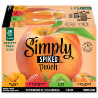 Simply Spiked Beer, Peach, Variety Pack - 12 Each 