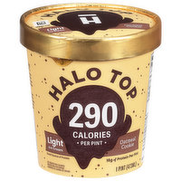 Halo Top Ice Cream, Light, Oatmeal Cookie - 1 Pint 
