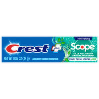 Crest Toothpaste, Fluoride, Anticavity, Minty Fresh Striped, + Whitening, Scope - 0.85 Ounce 