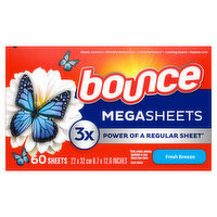 Bounce Mega Dryer Sheets, Fresh Breeze