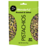 Wonderful Pistachios Pistachios, Roasted & Salted, No Shells - 6 Ounce 