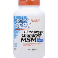 Doctors Best Glucosamine Chondroitin MSM, with OptrMSM, Capsules - 240 Each 