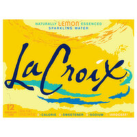 LaCroix Sparkling Water, Lemon - 12 Each 