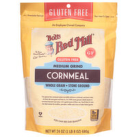 Bob's Red Mill Cornmeal, Gluten Free, Medium Grind - 24 Ounce 