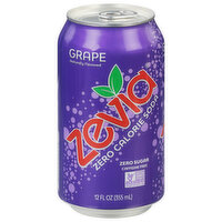 Zevia Soda, Zero Sugar, Grape