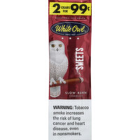 White Owl Cigarillos, Slow Burn, Sweets - 2 Each 