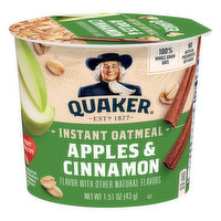 Quaker Instant Oatmeal, Apples & Cinnamon - 1.51 Ounce 