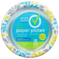 Simply Done Paper Plates, Designer, 8.5 Inch - 45 Each 