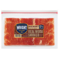 Wright Bacon, Thick Cut, Real Wood Smoked, Hickory - 40 Ounce 