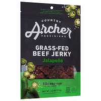 Country Archer Beef Jerky, Jalapeno, Grass-Fed - 2.5 Ounce 