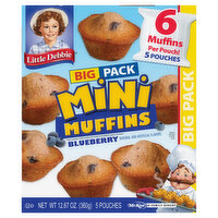 Little Debbie Muffins, Blueberry, Mini, Big Pack - 5 Each 