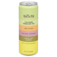 SkinTe Collagen Sparkling Tea, White Tea Ginger