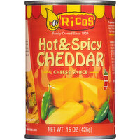 Ricos Cheese Sauce, Hot & Spicy Cheddar - 15 Ounce 