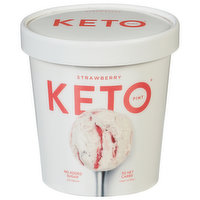 Keto Pint Ice Cream, Zero Added Sugar, Strawberry - 1 Pint 