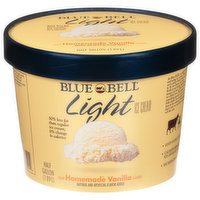 Blue Bell Ice Cream, Light, Homemade Vanilla