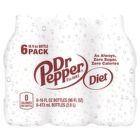 Dr Pepper Soda, Diet, 6 Pack - 6 Each 