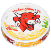The Laughing Cow Cheese Wedges, Spreadable, Creamy Aged White Cheddar - 8 Each 