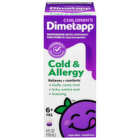 Dimetapp Children's Cold & Allergy, Grape Flavor, Alcohol-Free - 4 Fluid ounce 