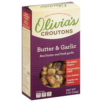 Olivia's Croutons, Butter & Garlic - 5 Ounce 