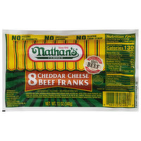 Nathan's Beef Franks, Cheddar Cheese - 8 Each 