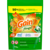 Gain Detergent,  3 in 1, Island Fresh, Pacs - 35 Each 