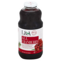 L&A JUICE COMPANY, INC 100% Juice, All Cranberry - 32 Ounce 