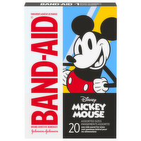 Band-Aid Bandages, Disney Mickey Mouse, Assorted Sizes - 20 Each 