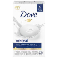 Dove Beauty Bar with Deep Moisture, Original - 6 Each 