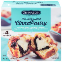Cinnabon CinnaPastry, Frosting Filled - 4 Each 