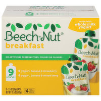 Beech-Nut Baby Food, Yogurt, Banana & Strawberry/Yogurt, Banana & Mixed Berry, Stage 4 (from About 12 Months) - 9 Each