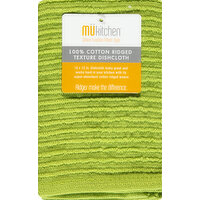 MUkitchen Dishcloth, Ridged Texture, 100% Cotton, Cactus