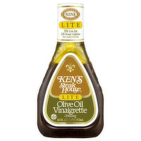 Ken's Steak House Dressing, Lite, Olive Oil Vinaigrette - 16 Ounce 