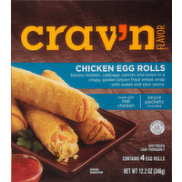 Crav'n Flavor Egg Rolls, Chicken - 4 Each 